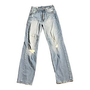 Gap Loose High Rise Womens Jeans 25 0 XS Grunge Casual Basic Streetwear